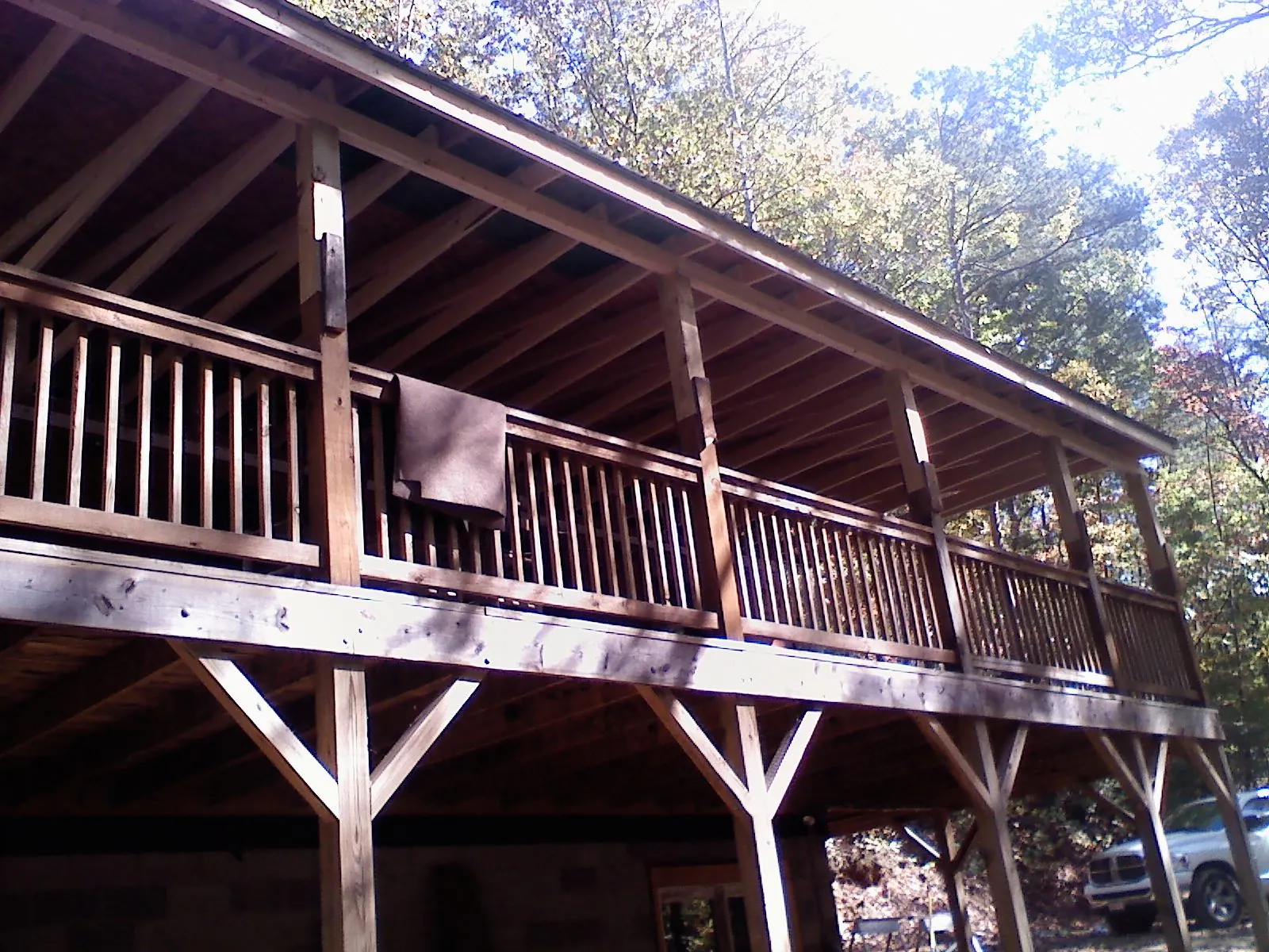 Timber framing under a new elevated porch and deck — Roof Leak Repair in Red Lake Falls by Roofing Brothers